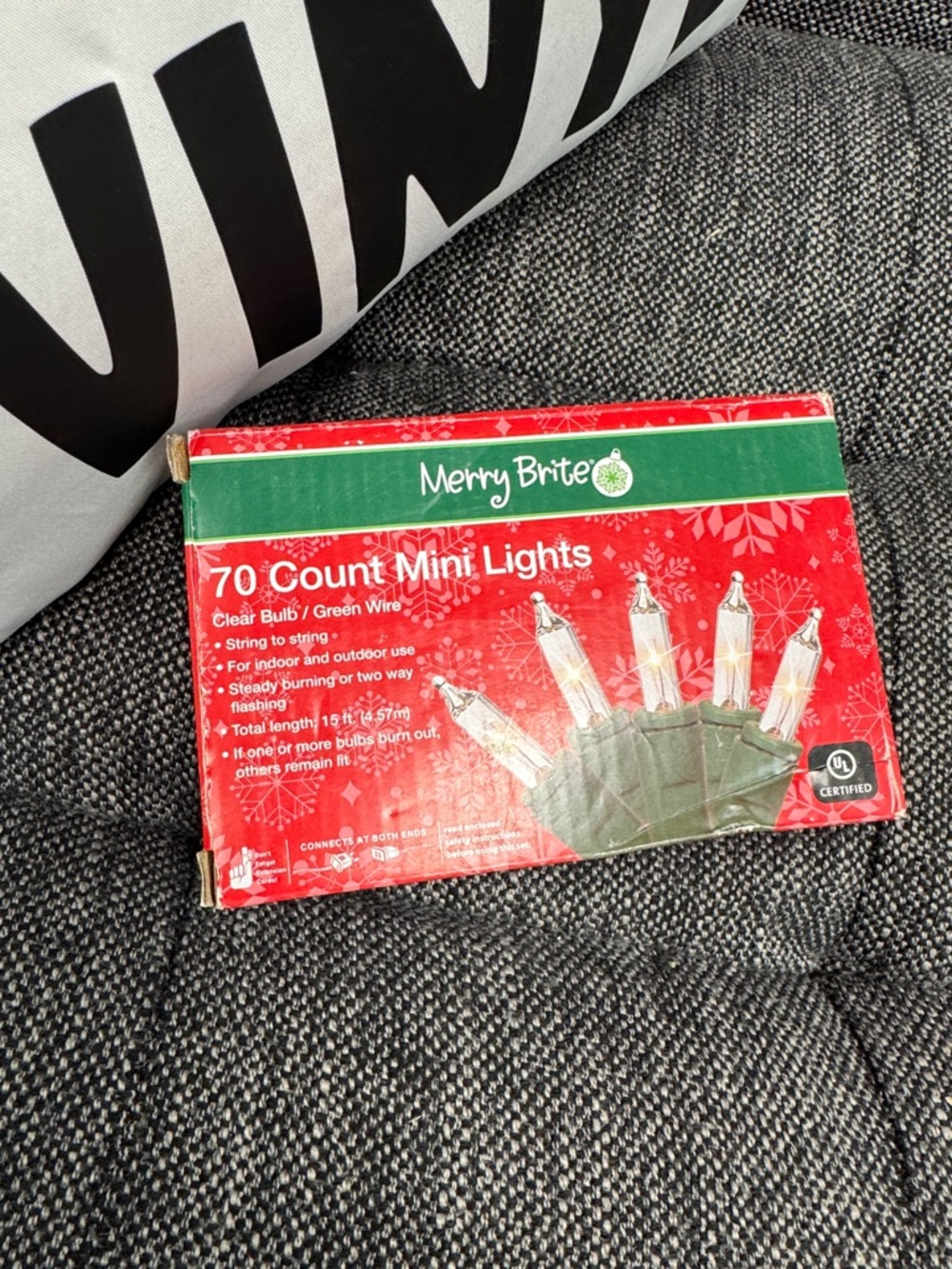 Merry Brite 70-Count Clear Mini String Lights with Green Wire